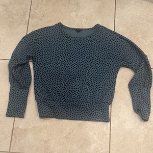 Ann Taylor Blue and Teal Textured Sweatshirt